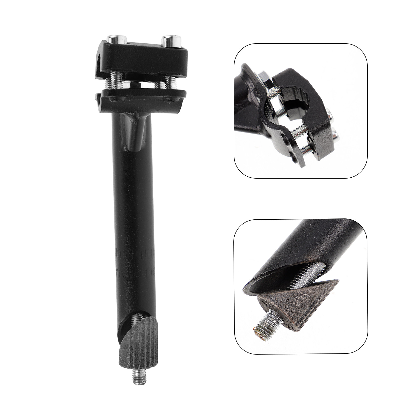 Handlebar Riser Stem - Kids Bike Handlebar Stem Extender Black
