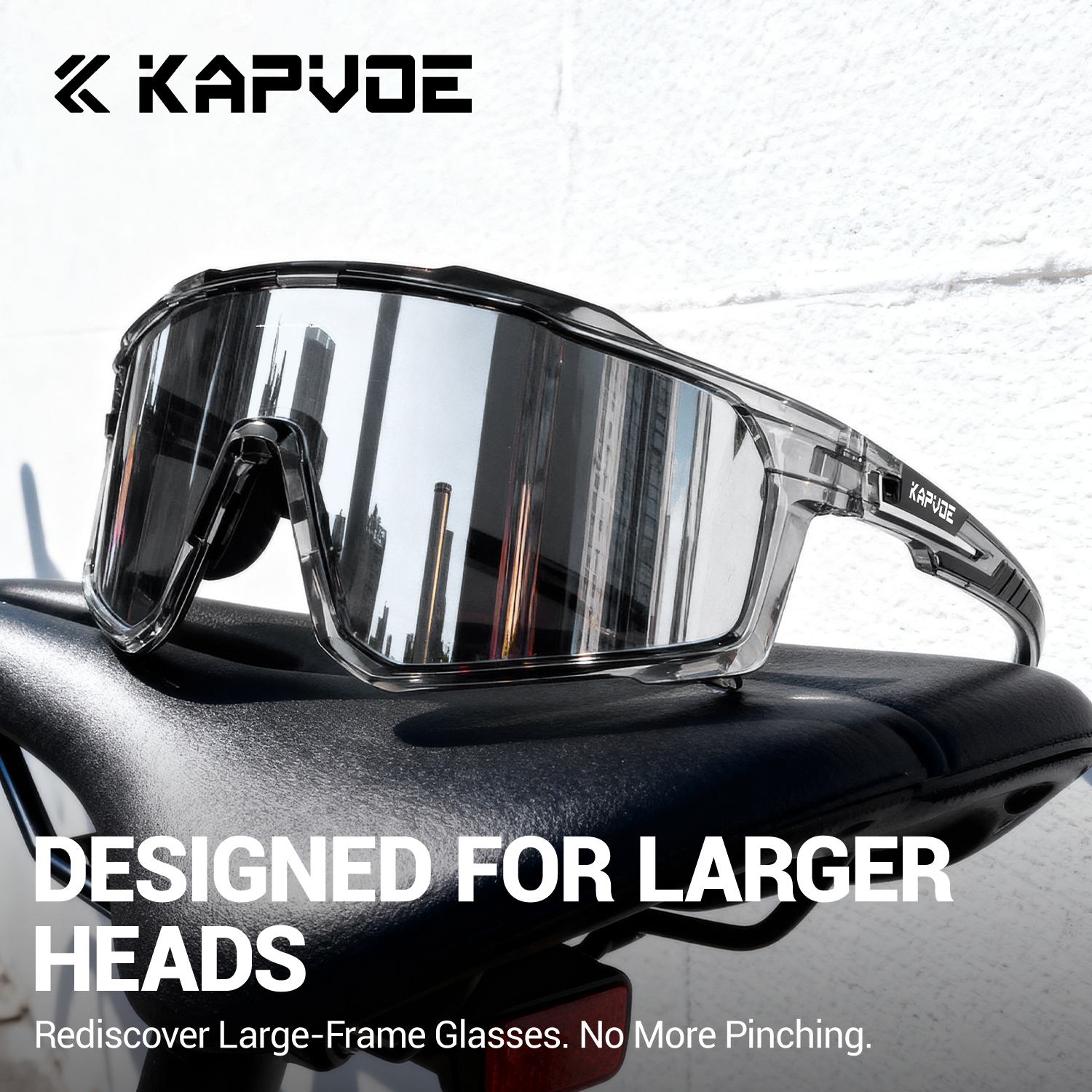 Mountain Biking Goggles - KAPVOE Large size Cycling Sunglasses Glasses