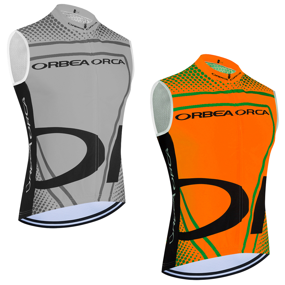 Mountain Biking Vest - Orange Grey ORBEA ORCA Cycling Jersey