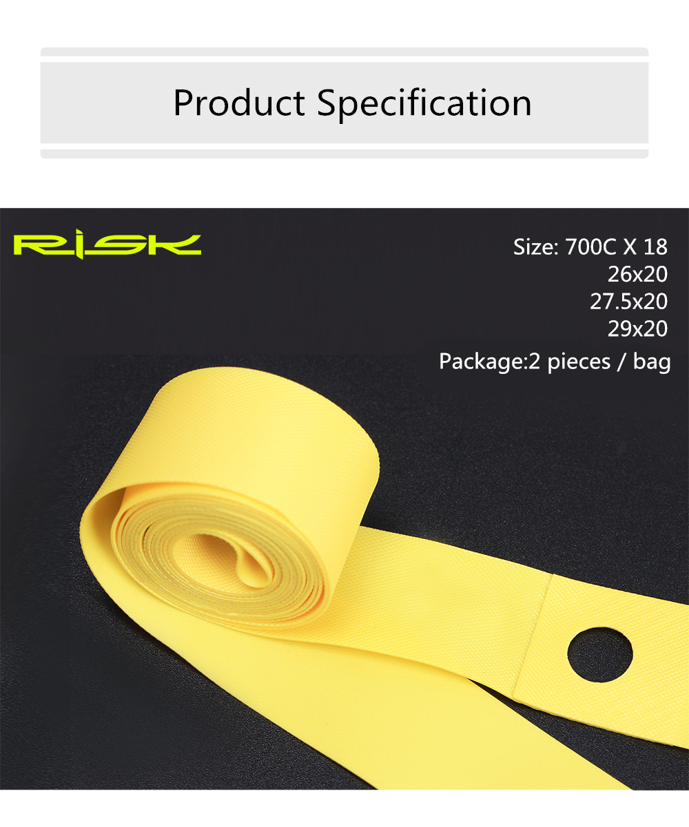 Mountain Biking Youtube - 2pcs RISK Bicycle Rim Strip Tire