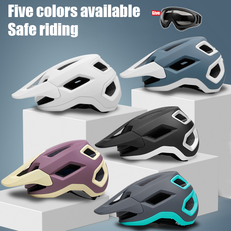 Mountain Biking Underwear - 2pcs Bike Riding Helmet Glasses Suit