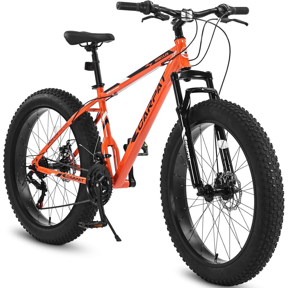 Mountain Biking Youth - 24 Inch 7-Speed Mountain Bike with