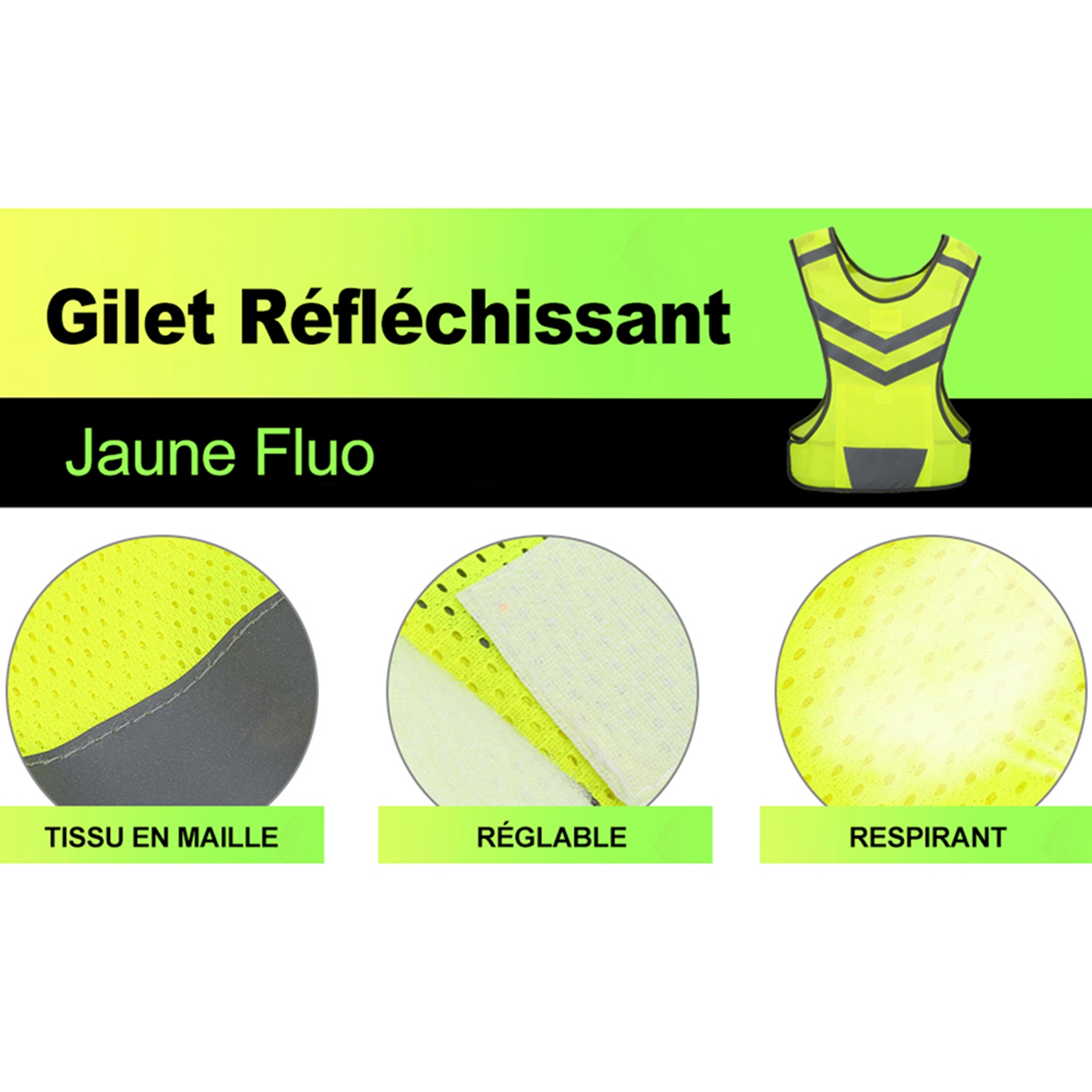 High Visibility Adjustable Ref - огляд і ціна Mountain Biking Vest