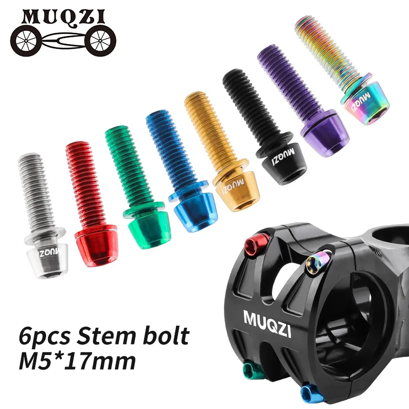 MUQZI 6pcs Stem Bolts M5x17mm  - огляд і ціна Handlebar Riser Stem
