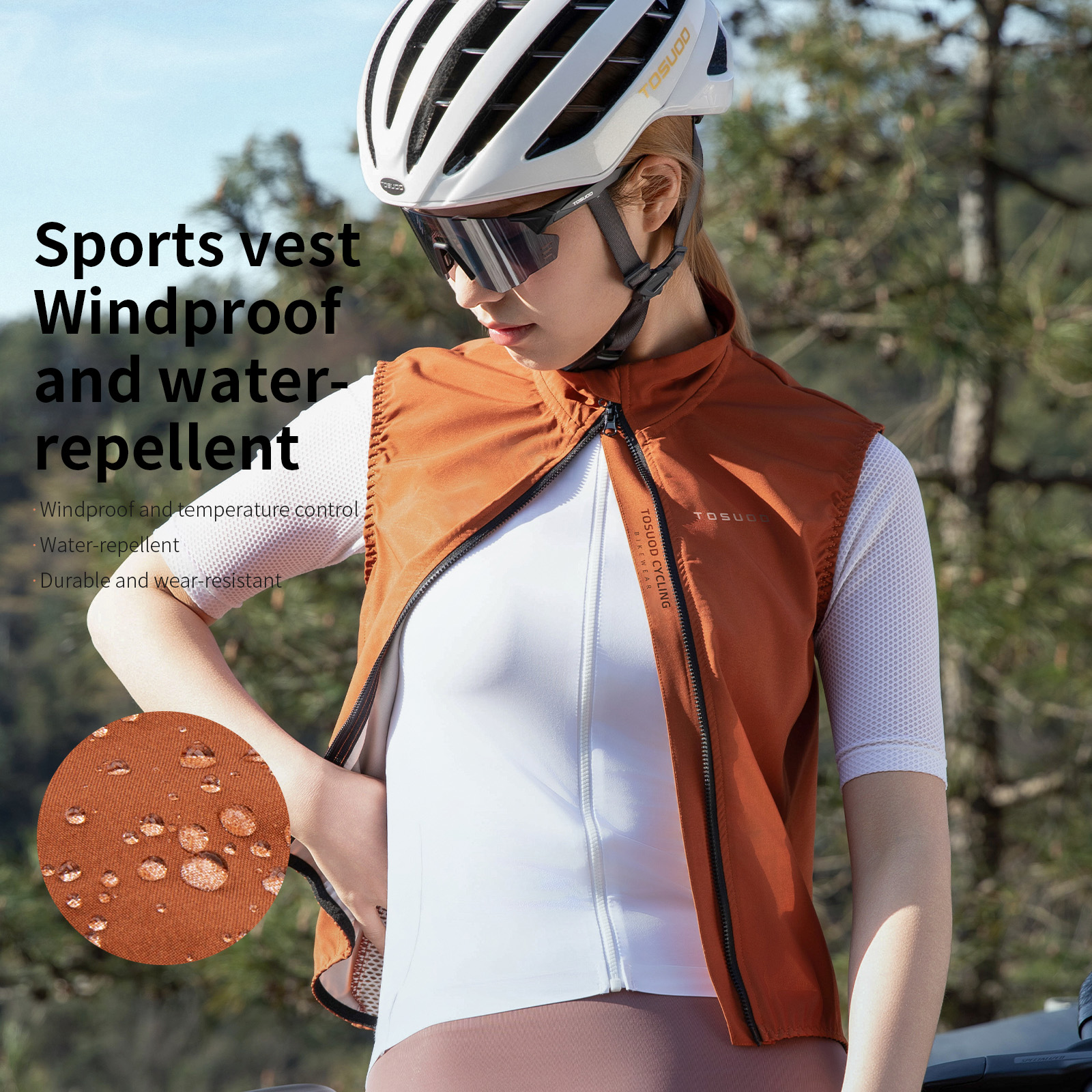 TOSUOD Men Jerseys Windproof L - огляд і ціна Mountain Biking Vest