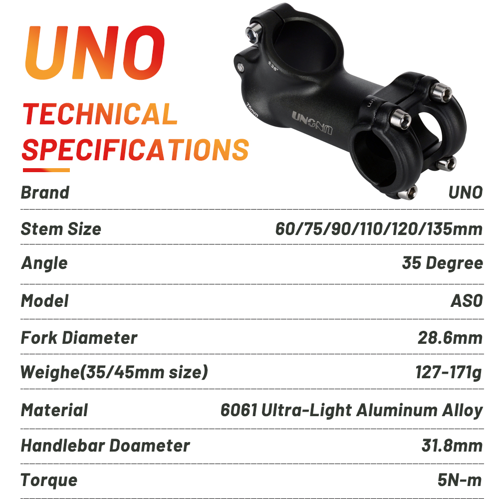 UNO Aluminum Alloy Bike Stem R - огляд і ціна Handlebar Riser Stem