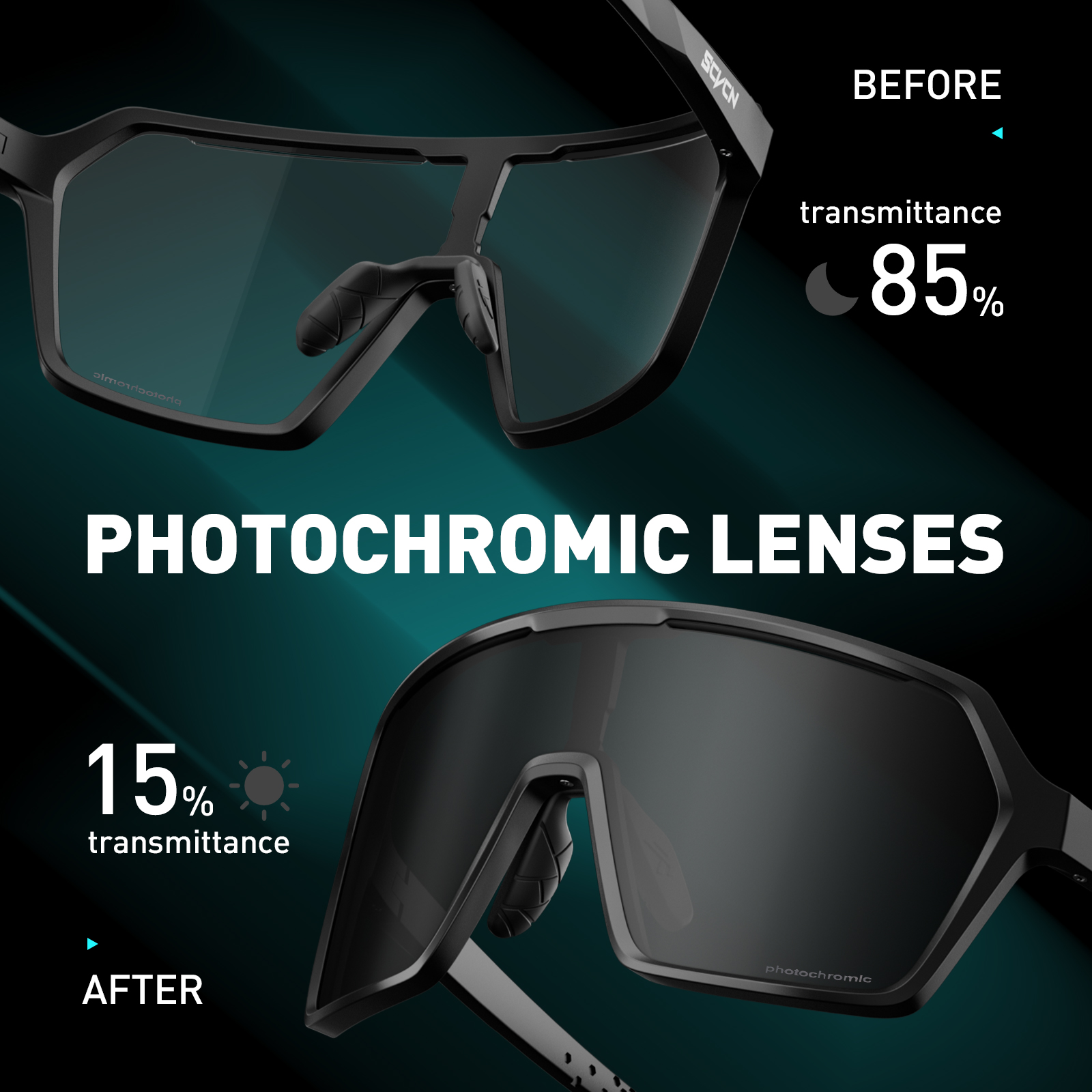 SCVCN Photochromic Hiking Eyew - огляд і ціна Mountain Biking Goggles